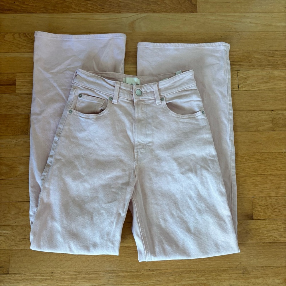 Women's Pink Wide Leg Jeans